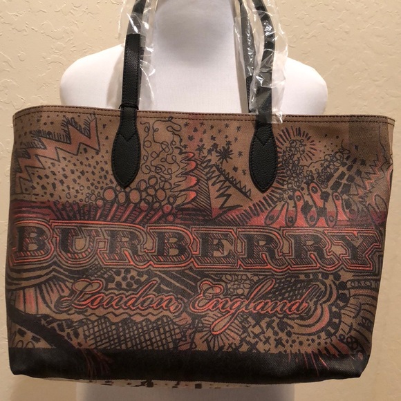 burberry doodle tote bag